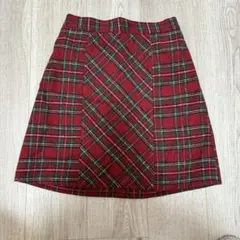 赤チェック スカート