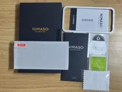 【1枚】NIMASO iPhone 13 mini 強化ガラスフィルム ガイド枠