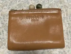 【美品】zucchero filato がま口 二つ折り財布　ウッドボールのサムネイル