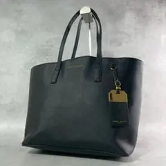 マークジェイコブス　トートバッグ　PVC ブラック　A4 肩掛け 花柄　チャーム