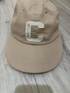 Champion C刺繍ベージュキャップ フリーサイズ