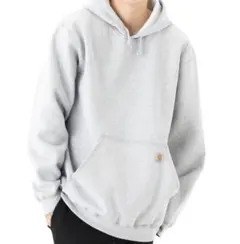 グレー フード付きパーカー カンガルーポケット