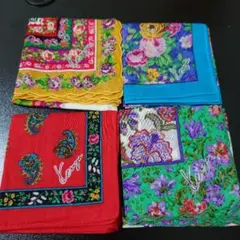(値下げ)【未使用】Kenzo 花柄ハンカチ 4枚セット