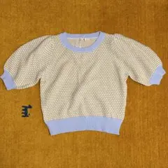 ems excite エムズエキサイト 柄編み 半袖ニット