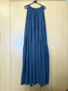 週末限定価格　新品タグ付き　COS ロングワンピース　ネイビー　38