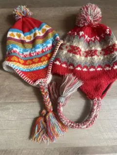 カラフルニット帽2点セット