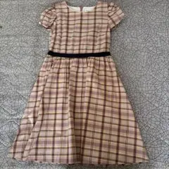 Bon mercerie チェック柄半袖ワンピース 36 アナトリエ