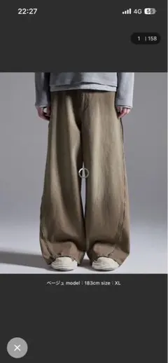 【GRANCY】ZipDesign Buggy DenimPants