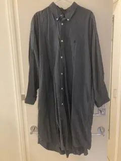 Gymphlex ダークグレー 長袖シャツワンピース