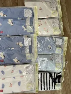 ベビー肌着セット（犬・雲・虹デザイン）