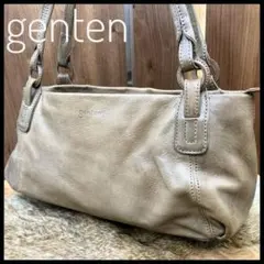 genten ゲンテン　山羊革　ゴートヌメ　ショルダーバッグ　オールレザー　本革
