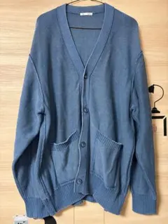 ウォッシャブルニットカーディガン ブルー メンズ