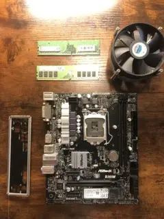ASRock B360M マザーボード CPUクーラー、メモリ8×2枚付き