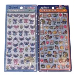 【正規品】スティッチ&ズートピア ボンボンドロップシール 2パック