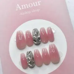 ネイルチップ トレンドネイル 韓国ネイル ワンホンネイル チークネイル