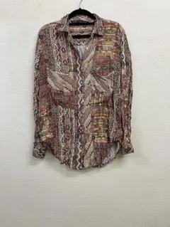 ZARA BASICマルチカラーロングシャツ