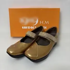 H.M. COMFORT CLINIC ゴールド フラットシューズのサムネイル