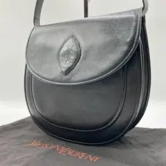 良品 YVES SAINT LAURENT ショルダーバッグ レザー ブラック