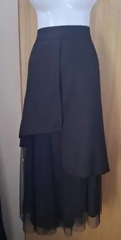 ロングスカート 大きいサイズ 3L 切り替えスカート 着払い