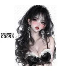 00095 ガール ペーパー/ステッカー 4枚 CREARTISTZ