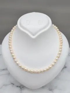 ⑥定価8,500円 あこや本真珠ネックレス 6-6.5mm 41.2cm