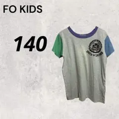 新品未使用 FOKIDS マルチカラー 半袖リンガーTシャツ ガレッジロゴ風 夏のサムネイル