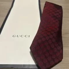 GUCCI GG柄　ネクタイ　ボルドー