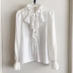 シークレットハニー 袖レースラッフルブラウス