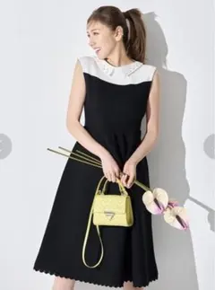 美品★セルフォード★襟付ホールガーメントワンピース★36