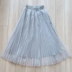 PLST チュールプリーツロングスカート