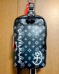 CASTELBAJAC ショルダーバッグ ボディバッグ モノグラム柄 黒 未使用