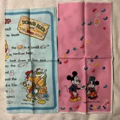 ディズニー ドナルドダック ミッキーマウス ミニーマウス ハンカチ 2枚セット