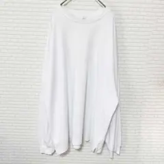 【中古】GU メンズ 長袖カットソー ホワイト XL 古着 シンプル カジュアルのサムネイル