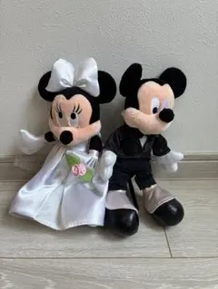 Disney ミッキー＆ミニー ウェディング ぬいぐるみ ペアセット