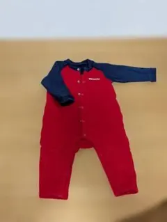 ミキハウス 赤・紺 ロンパース 80 カバーオール