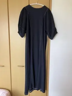 BLUE STRIVEしまむら シボジャガードランタンスリーブワンピース L