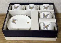 TTK 東洋陶器 蝶々柄 カップ&ソーサー 5客セット レトロ食器