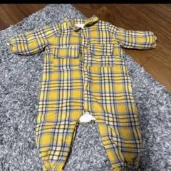 シーイン　チェック柄中綿ベビーカバーオール　60cm