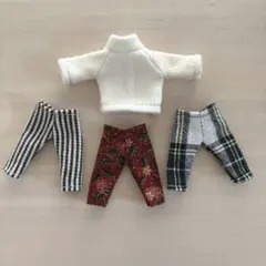 オビツ11 オフホワイトニット　パンツセット