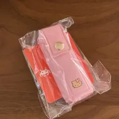 ピンク ハローキティ Myハローキティリボン型チャーム付きリップポーチ