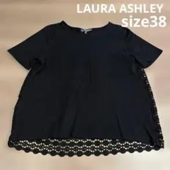 LARA ASHLEY ブラック Tシャツ 38