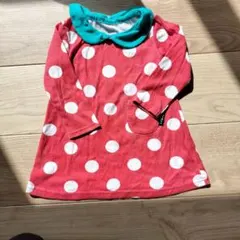 ★美品★ 『BIT'Z ビッツ』いちご柄 総柄 ワンピース 水玉 レッド 90