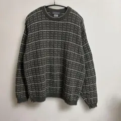 古着　ニット　セーター　L アメリカ製　VAN HEUSEN ヴァンヒューゼン
