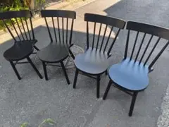 【関東限定】IKEA イケア ノッラリード ダイニングチェア 4脚セットブラックのサムネイル