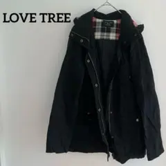 レア❣️LOVE TREE ブラック 黒　チェック　マウンテンパーカー　アウター
