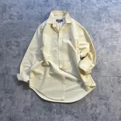 90s Ralph Lauren 長袖シャツ 黄色 イエロー 2XL BD ポロ