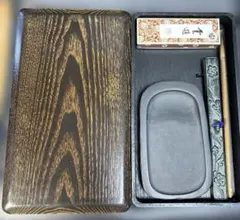 若田石　硯　硯箱　マーブル模様　ハンドメイド 若田石 硯 硯箱 マーブル模様 ハンドメイド 若田石 硯 硯箱