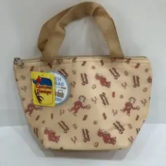 【新品】 おさるのジョージ 舟形保冷ランチトートバッグ 保冷保温 内側アルミ生地