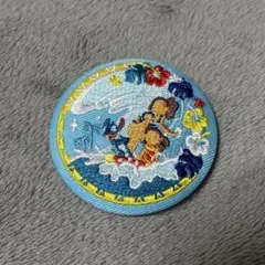 ディズニー　刺繍缶バッジ　リロアンドスティッチ