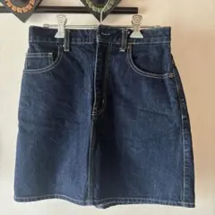 ダークデニム タイトスカート 約45cm丈